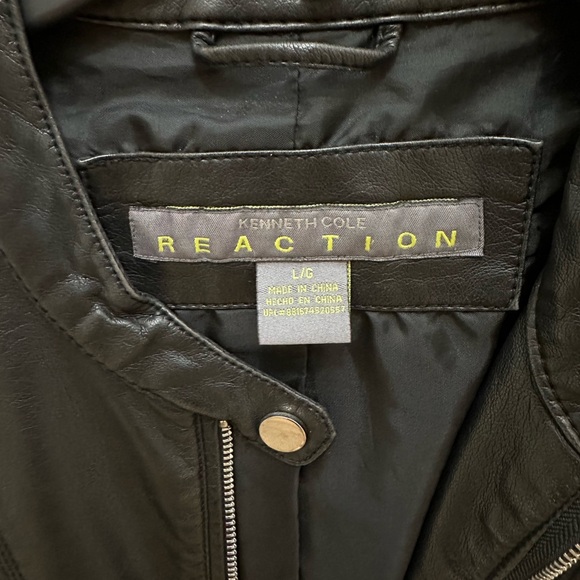 Kenneth Cole faux black Leather jacket. Gently used but in like new conditions. - Picture 2 of 6